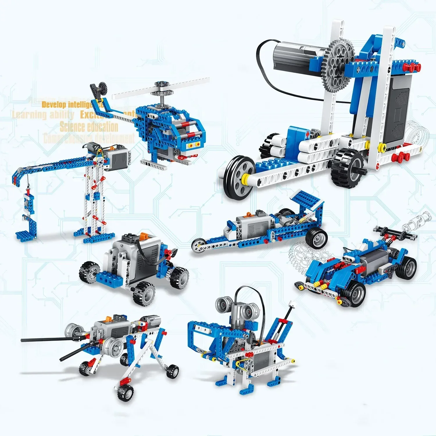 9686 Technical Parts Multi Technology Programming Educational School Students Learn Building Blocks Power Function Set For Kids