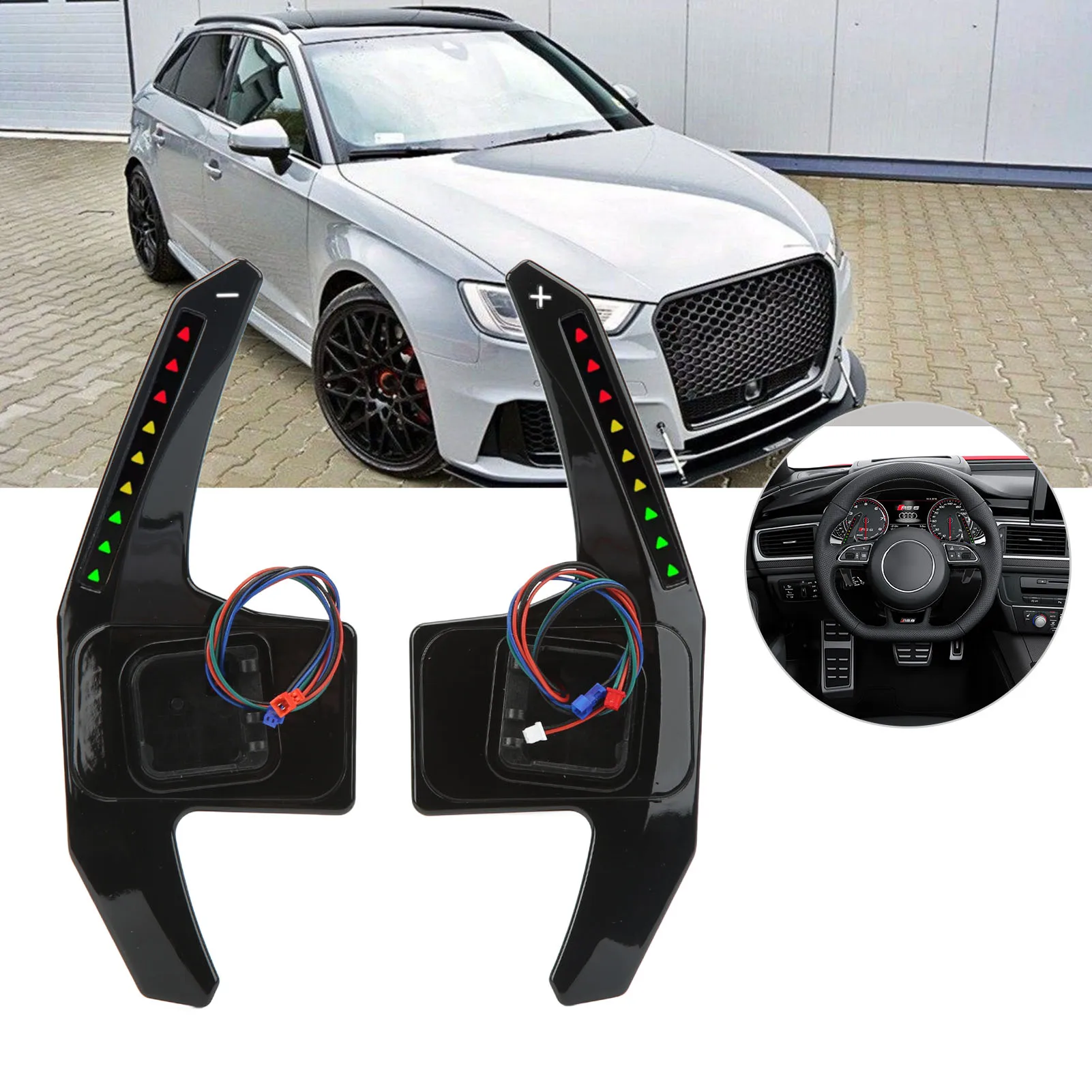 LEDパドルシフターエクステンションAPPコントローラー交換用 アウディA3 S3 RS3 A4 S4 RS4 B8.5 A5 S5 RS5 A6 S6 RS6 A7 S7 RS7対応