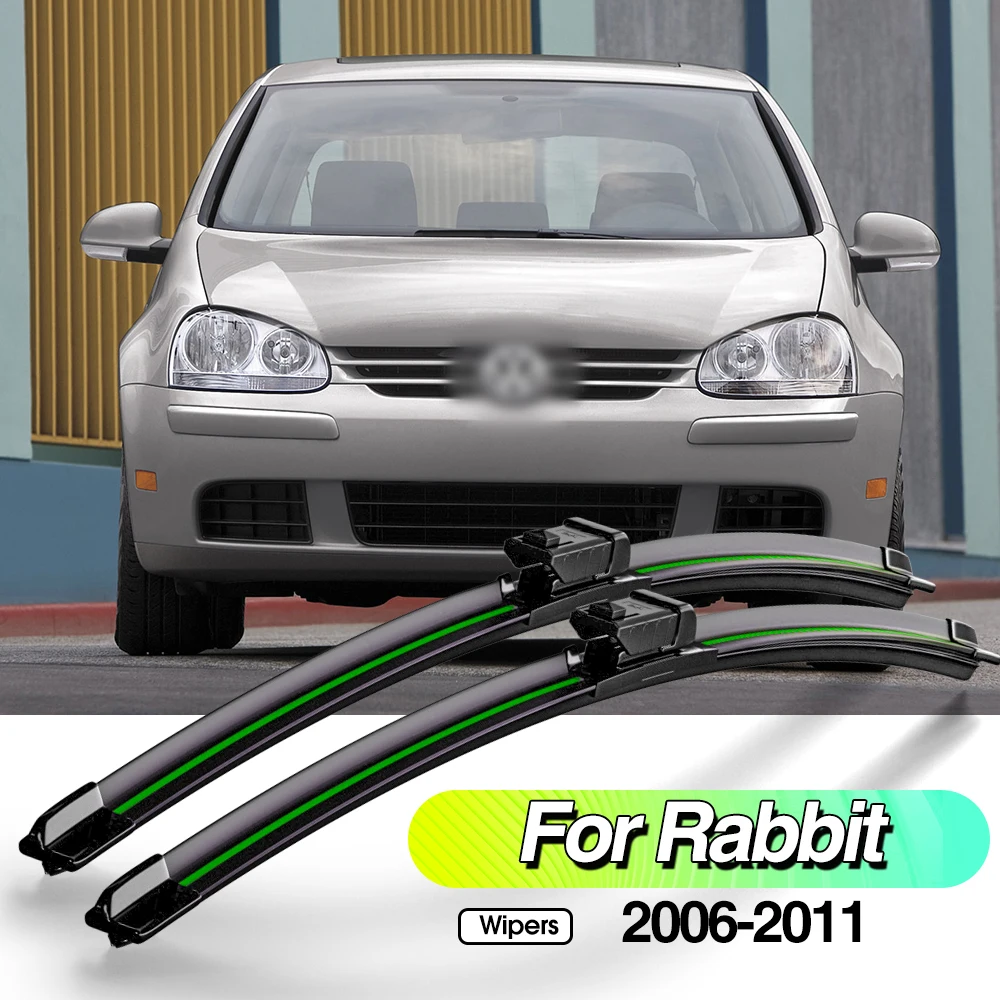 

For Volkswagen VW Rabbit 2006-2011 2pcs Front Windshield Wiper Blades Windscreen Window Accessories 2007 2008 2009 2010