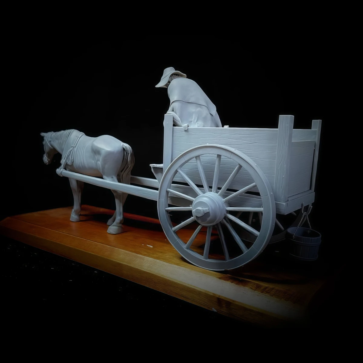 

Набор для сборки модели из смолы, 54 мм, неокрашенный, «Утомленная карета» (включает как мужчину, так и карету), несобранный и неокрашенный GK, 1605T