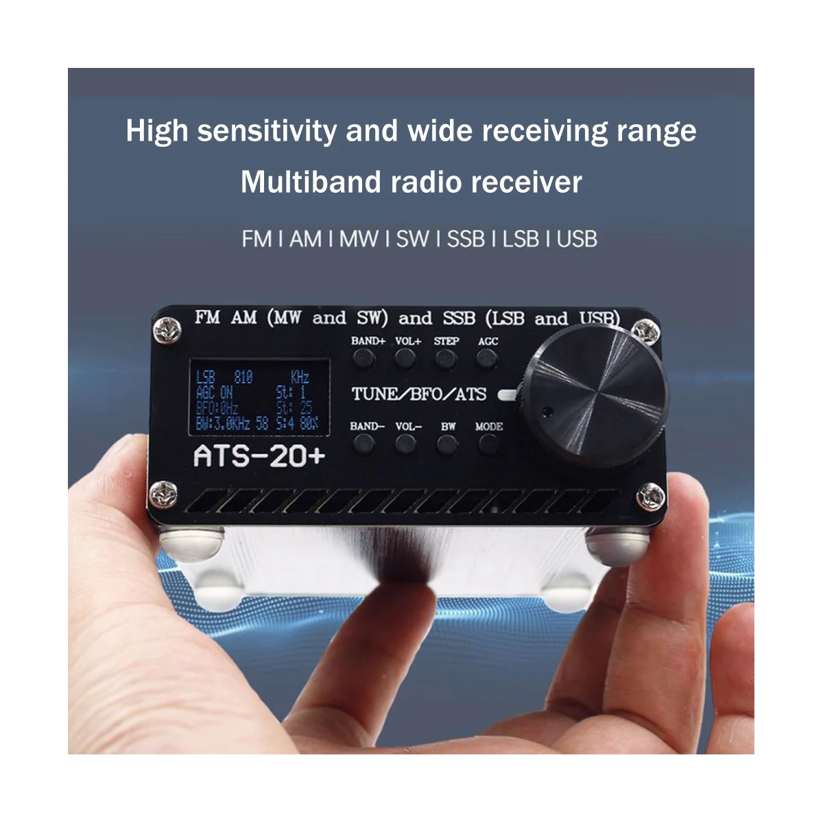 ATS-20+ Plus SI4732 All Band Radio Receiver DSP SDR Receiver FM AM(MW and SW)SSB (LSB and USB)