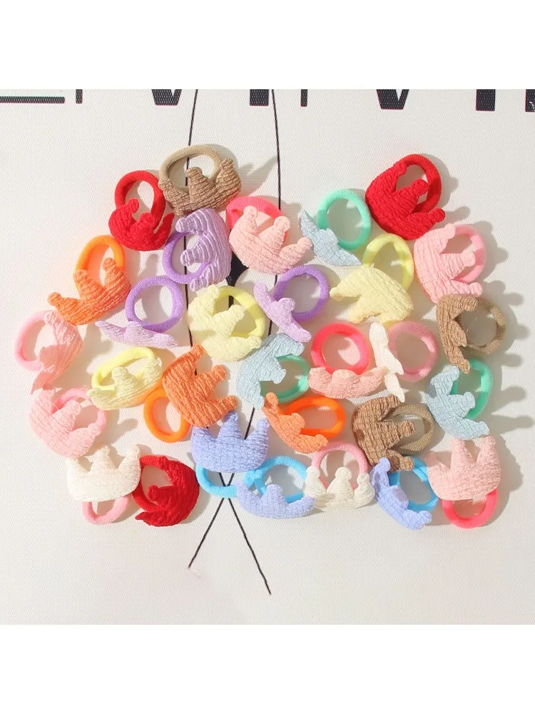 10/30 pièces enfants bandeaux sans danger cheveux dessin animé serviette corde élastique pour queue de cheval enfants Mini élastique chapeaux filles Halloween cadeau