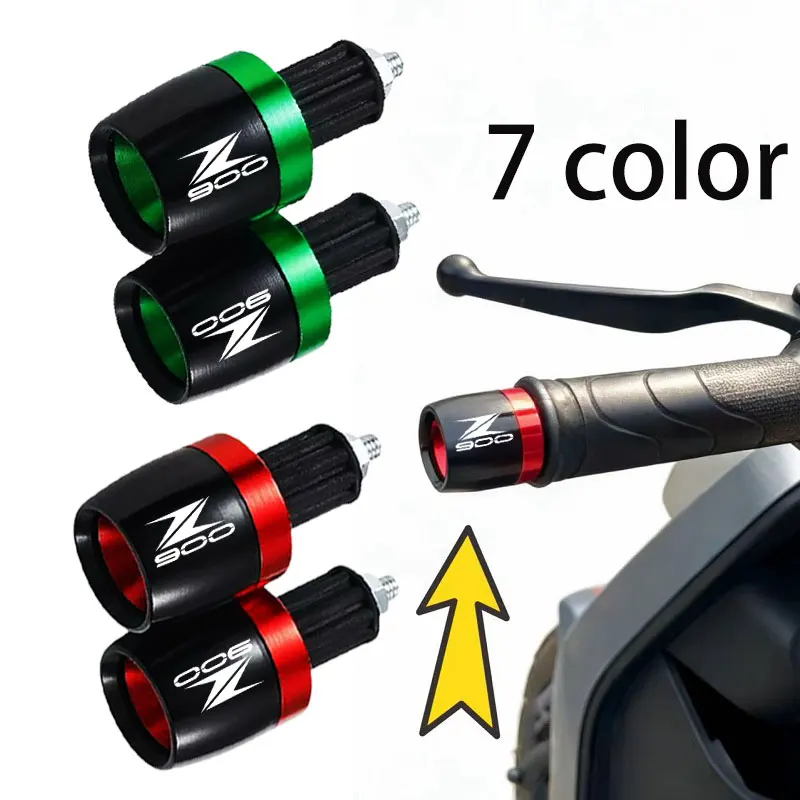 

1 Pair 7/8" Motorcycle For Kawasaki Z900 Z 900 Z900RS Z900SE Universal Handlebar Grips Handle Bar Cap Ends Plug Slider