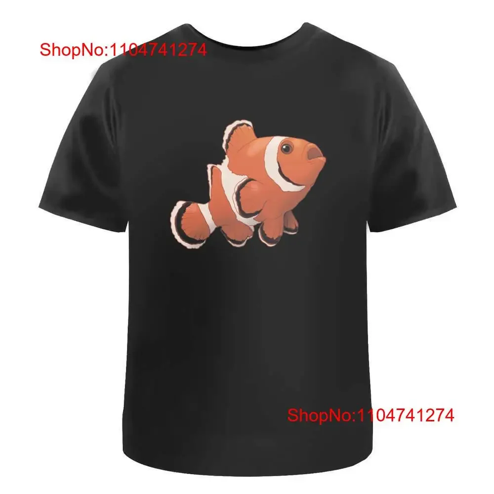 

Хлопковая футболка «Яркая рыба-клоун» TA050562, винтажная стираная слегка графическая модная эластичная мягкая стильная уличная одежда унисекс