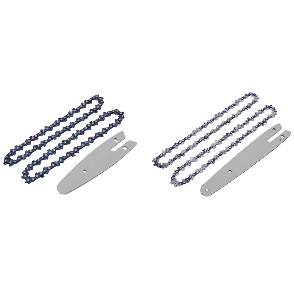 4/6inch Sharp Chains and Guides Set Guide Plate Chainsaw Accessory Chainsaw Guide Chains Parts for Mini Pruning Saw Electric Saw