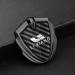 For Li Auto L9 MAX Lixiang L7 One Pro L8 Li9 Mega L6 Li6 2PCS Car 3D Emblem Badge Sticker Alloy Carbon Texture Auto Parts
