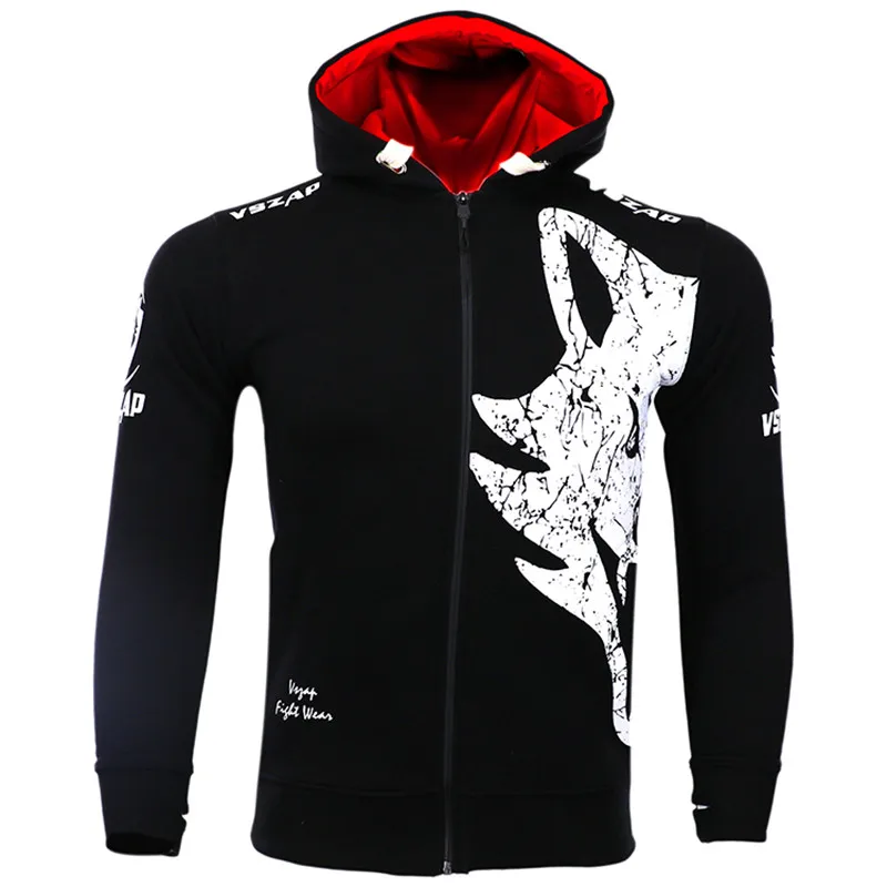 Vszap-MMA Boxing Jacket, Fitness Sweatshirt, Genuine Mma Fighting, Muay Thai, Kickboxing Training, Long-sleeved, Thick