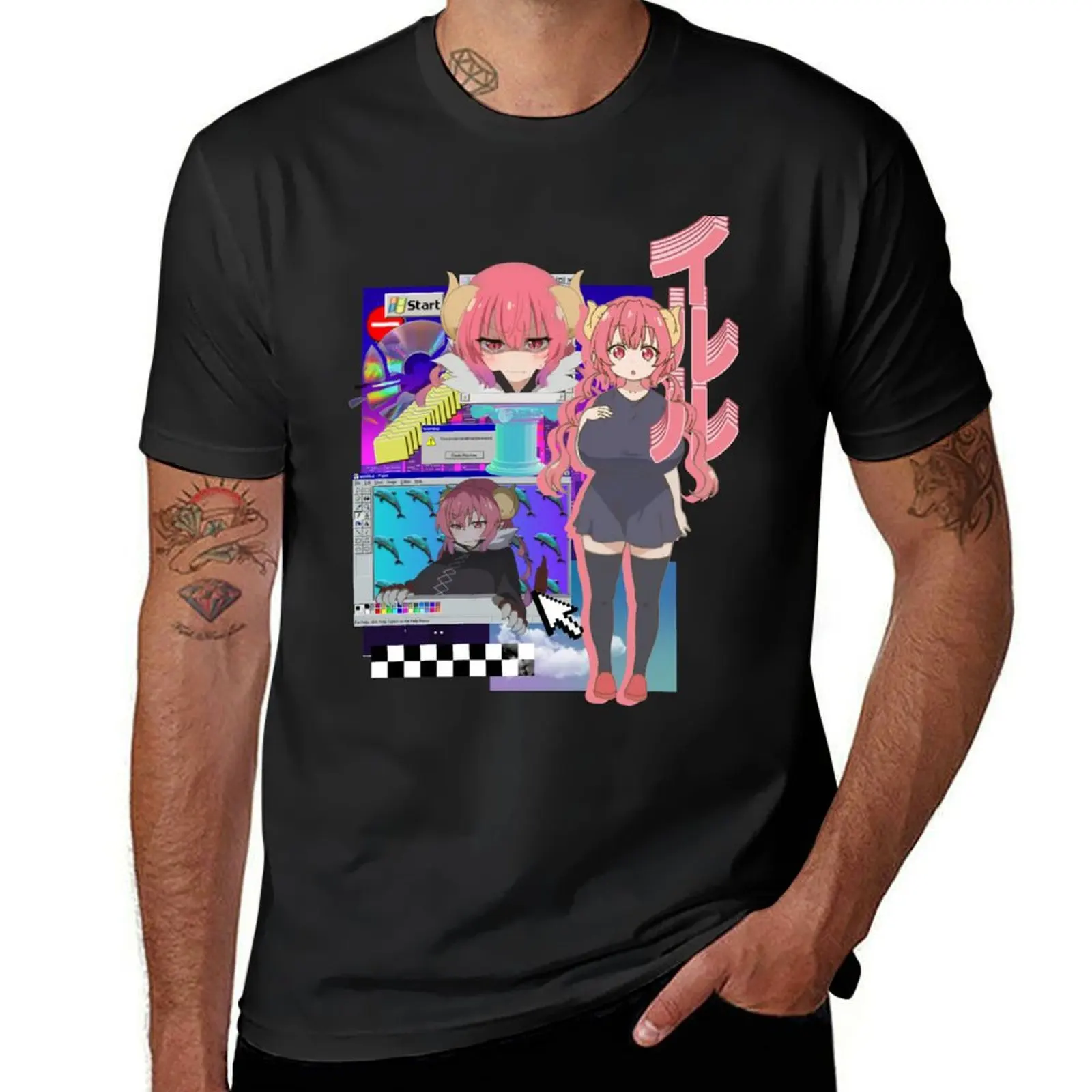 

Ilulu Vaporwave Dragon Maid T-Shirt graphic tee shirt sublime animal prinfor boys mens graphic t-shirts funny