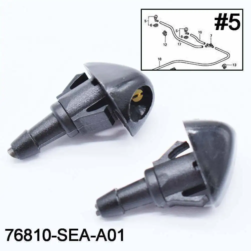 Front Windscreen Washer Nozzle Jet Spray For Honda Civic Fit Jazz CR-V Accord