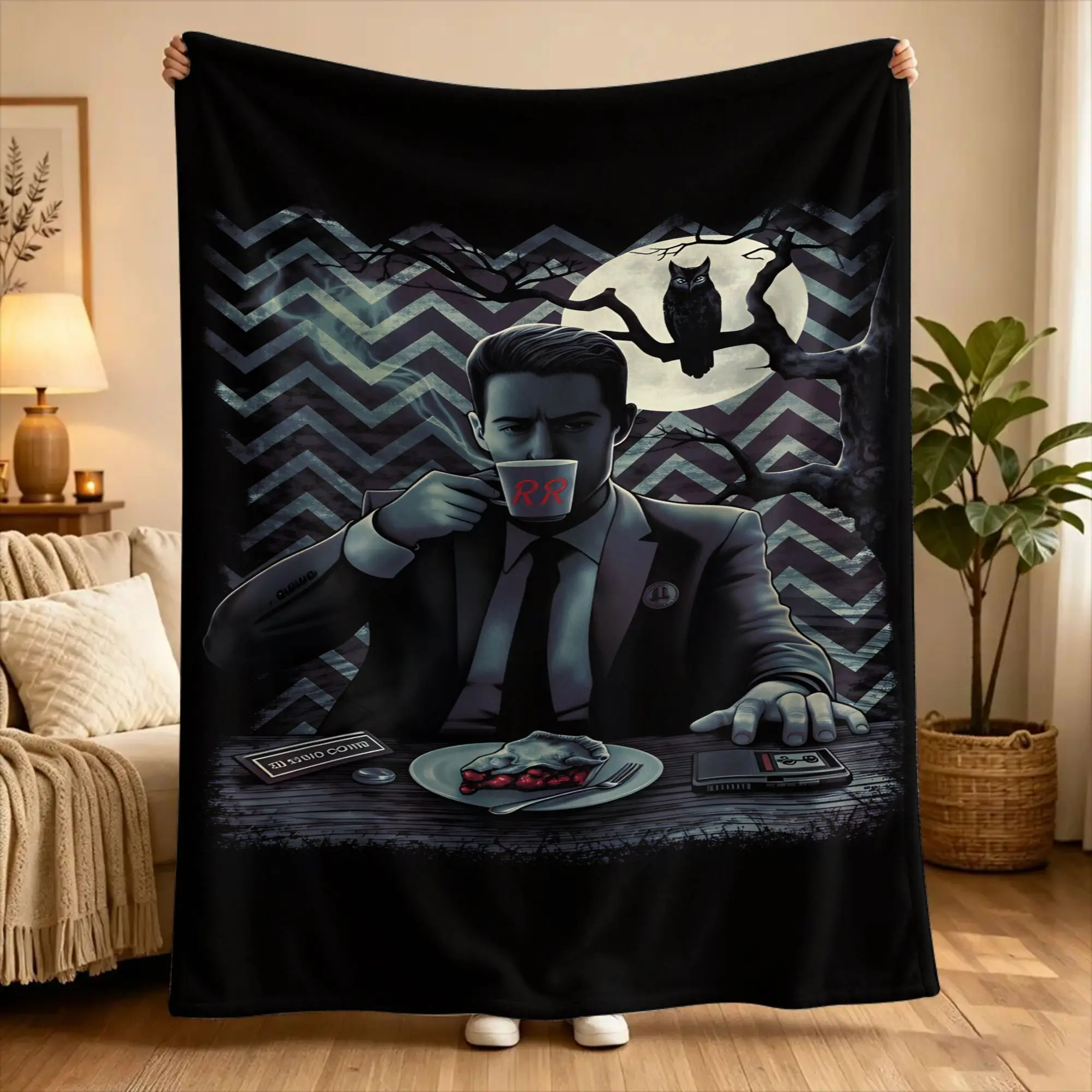 Twin Peaks F-Fire Walk Me  Blanket  Soft Street Trend Plush Throw Blanket For Students Couch Chair Flannel Bedspread Bed Cover