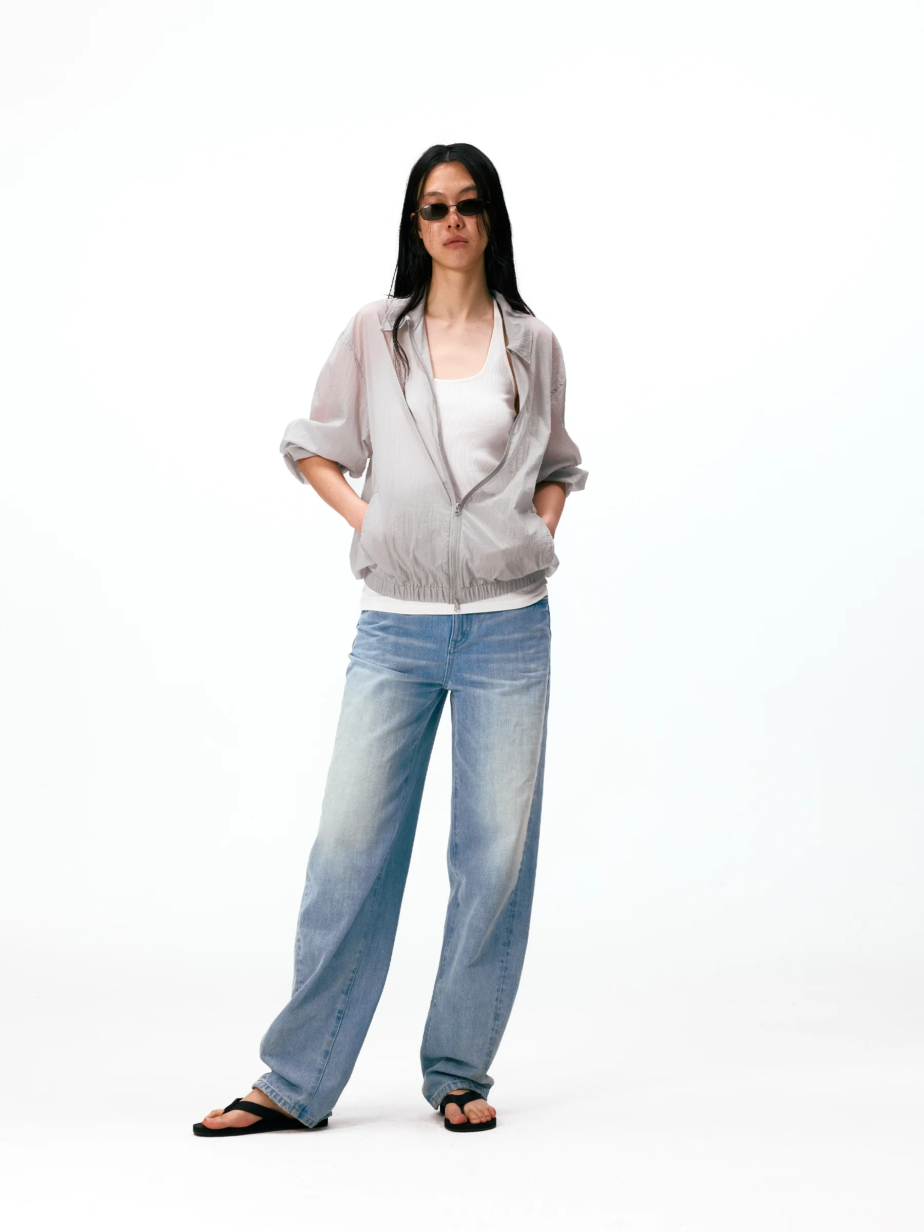 

Lightweight Cotton Low Waist Vintage Handmade Jeans Women's Comfortable Breathable Loose Fit Straight Leg Denim Pants