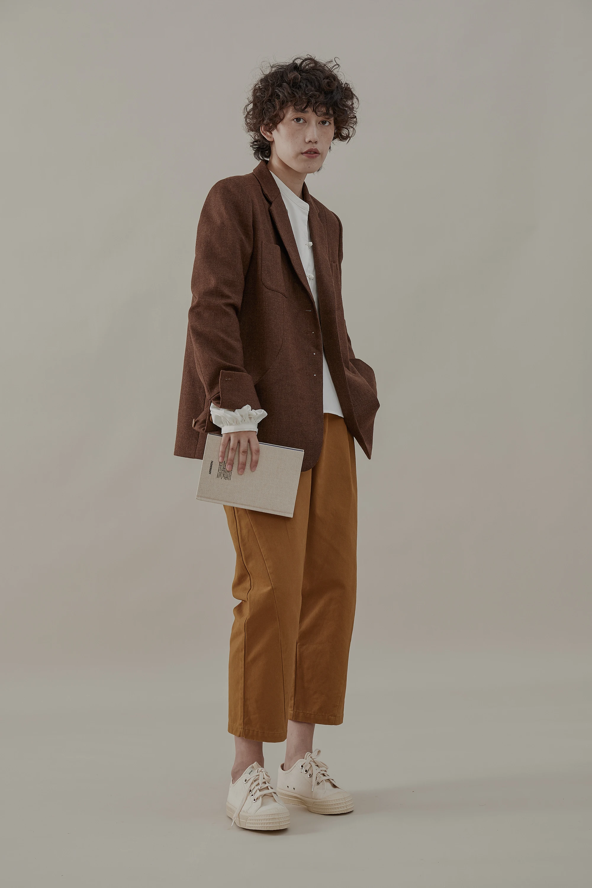 

Костюм-жакет Bangeban из розовой шерсти с цветочным узором, винтажный, с одной пуговицей, индивидуальный дизайн, удлиненный, стандартный размер L...