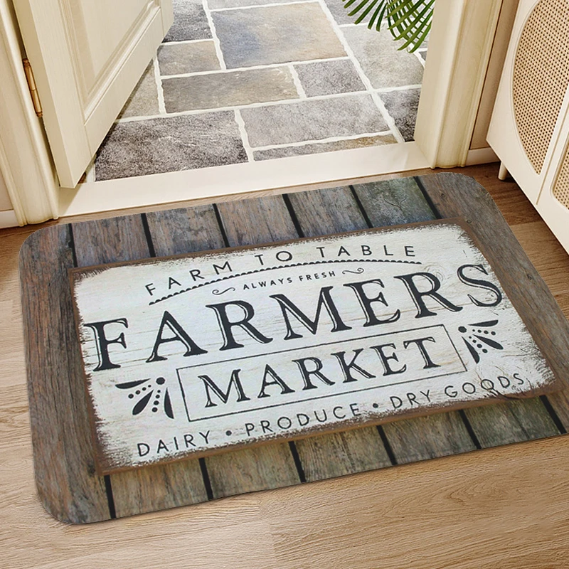 

Farm Carpet Entrance of House Waterproof Bathroom Mat Entrance Door Doormat Balcony Room Floor Kitchen Rug Slip-resistant Home