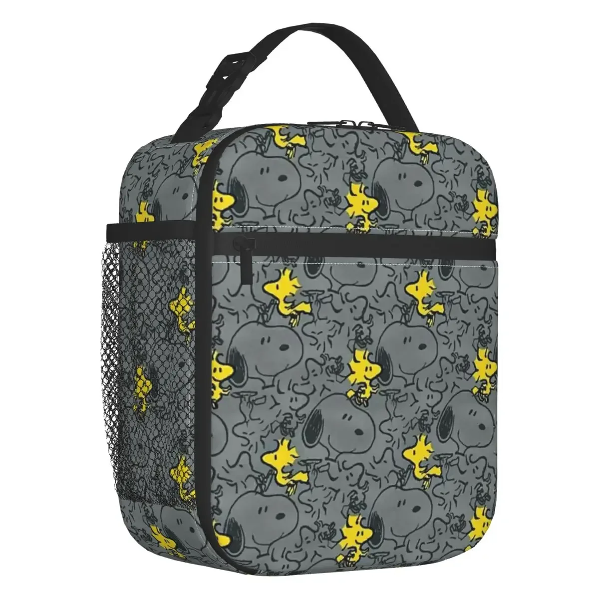 

Fashion multi-functional handbagCustom S-Snoopys Woodstock Anime Pattern Insulated Lunch Bag for Work School Portable Cooler The