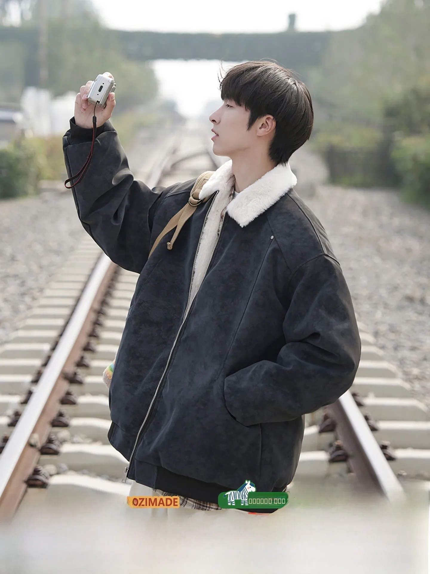 

Утепленная мужская куртка из овечьего вельвета на флисовой подкладке для зимы, теплая рабочая одежда из хлопка, Cleanfit, с длинными рукавами, на молнии