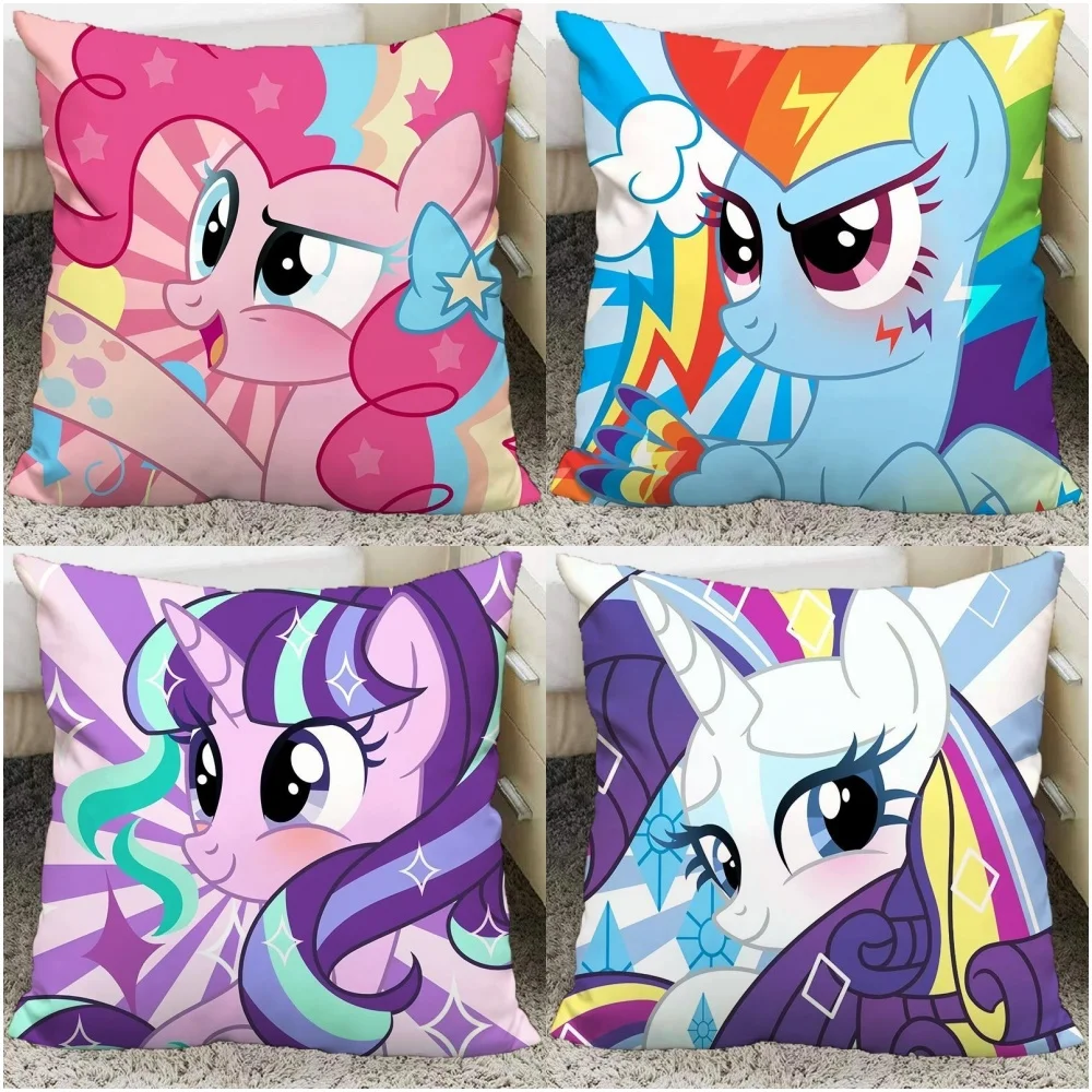 Anime My Little Pony Series Fluttershy Pinkie Pie Twilight Sparkle Applejack Cartoon Cute Throw Pillow divano cuscino decorazione