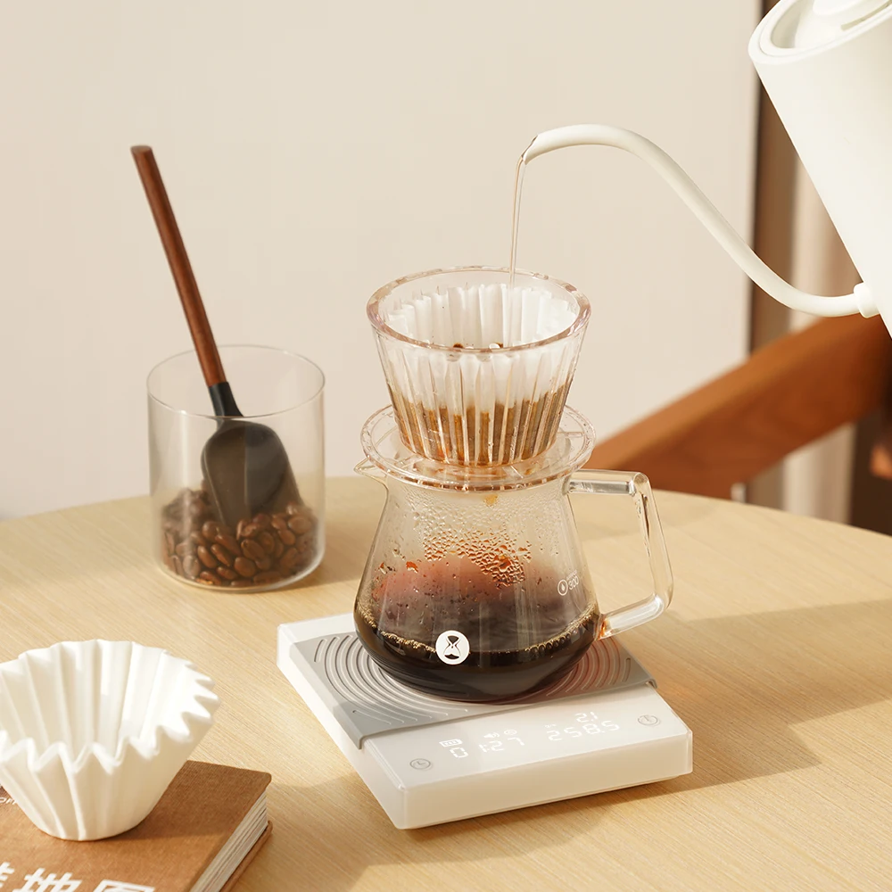 TIMEMORE Black Mirror Basic 2.0 Precision Coffee Electronic Scale 0.1g Accuracy Digital Kitchen Scale Large LCD Display