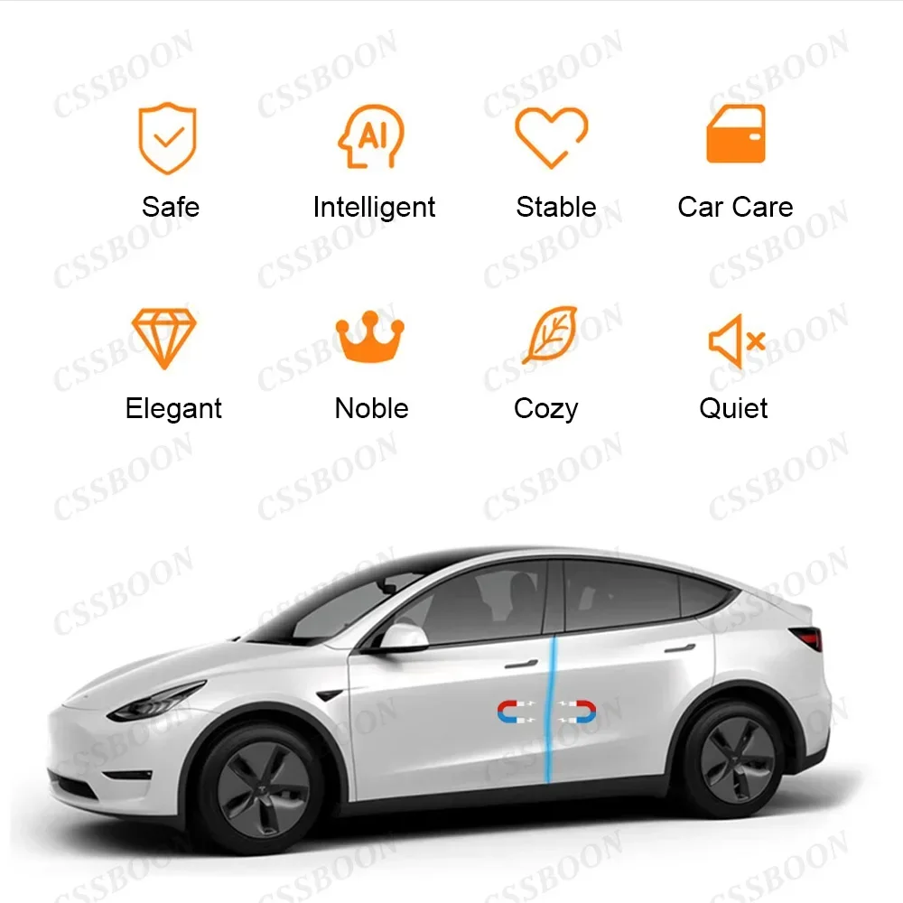 Auto Model 3 Y Accessories 6th Electric Door Soft Close Door Kit Waterproof Car Door Suction Lock for Tesla Modification - view 3