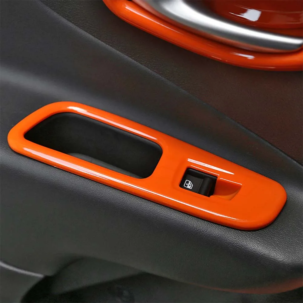 Car Upgrade Car Window Lift Switch For Jeep Renegade 2016-2022 Decoration For The Window Lift Switch Button In The Car Black Red