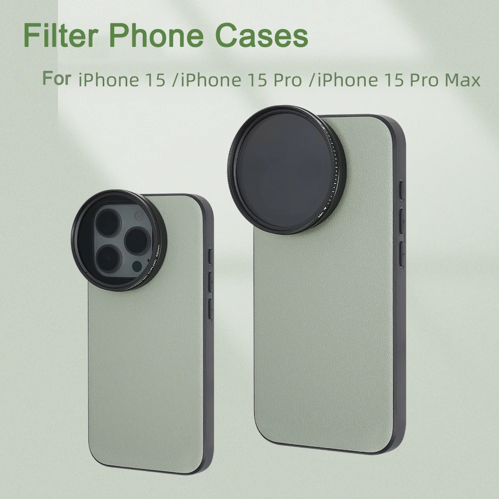 Mobile Phone Case Replaceable Filter For Iphone 15 Pro For Ip 15 Pro Max Phone Case With 52mm Interface Filter MC-CPL ND Filter