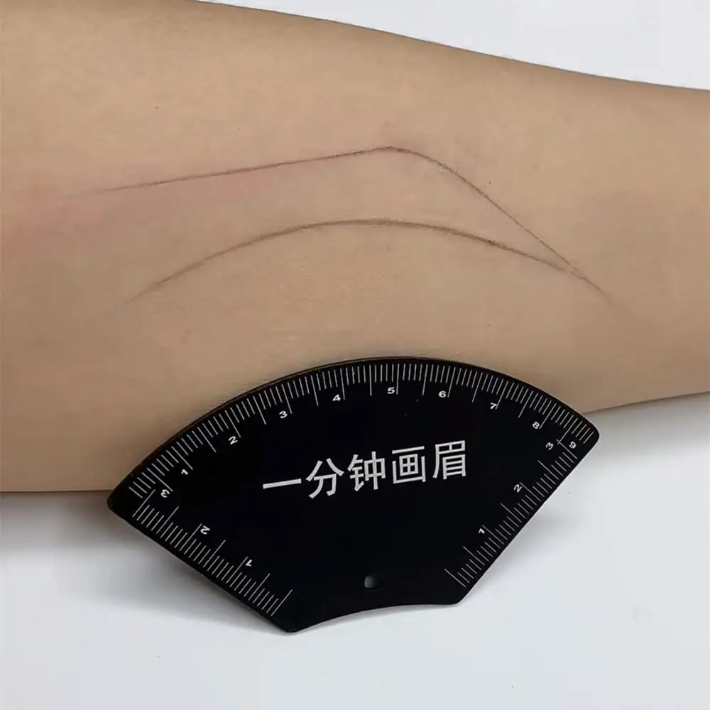 5/1 قطعة النساء رسم سريع الحاجب تصميم حاكم برو الحاجب تشكيل الوشم الاستنسل متعدد نمط الحاجب قالب عدة رسم الحاجب