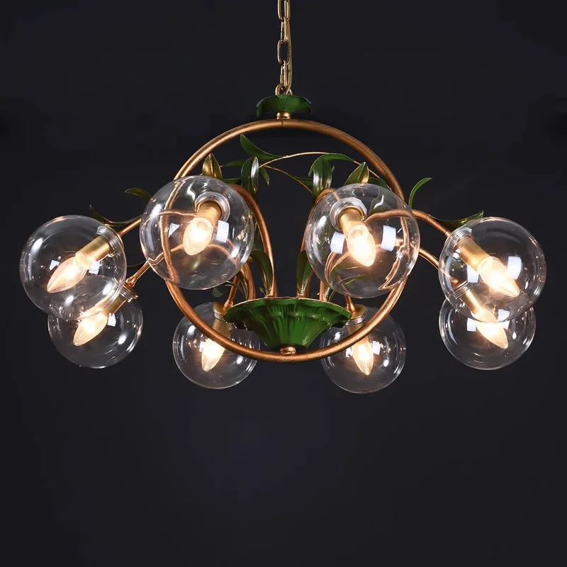 

Modern gold glass chandelier ceiling light for dining room living room bedroom kitchen Pendant light decoration home