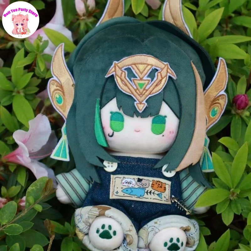 

Nefer Genshin Impact Kawaii Girl Cotton Doll Cartoon Anime Plush Skeleton Body Toy 20cm Game Soft Dress Up Plushie Gift