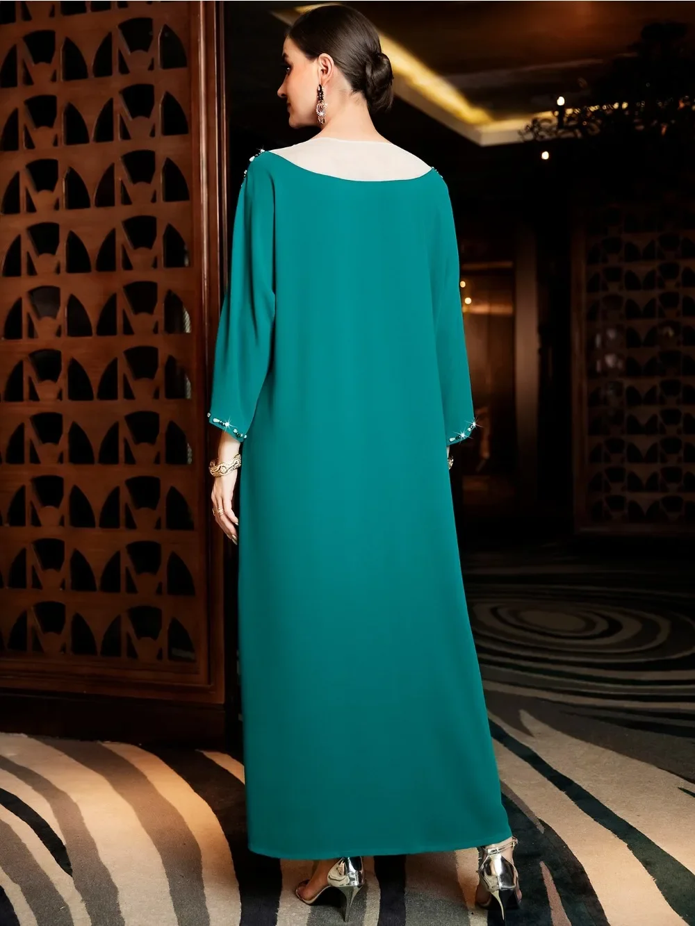 Eid Muslim Split Hem Dress for Women Abaya Diamond Jalabiya Morocco Party Dresses Dubai Abayas Kaftan Vestidos Arab Long Robe