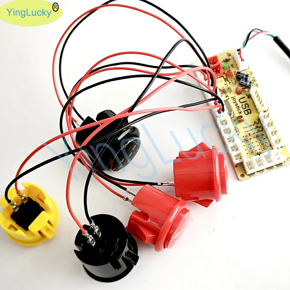12 Stück Arcade-Druckknöpfe, Sanwa Hitachi Controller, Neo Geo, Joystick, DIY-Kit, Mikroschalter-Tasten, 24mm, 30mm Knöpfe – Detail 6