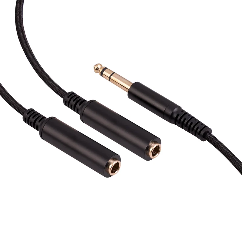 

Audio Adapter Cable Audio Cable 1/4 6.35Mm Plug To Dual 6.35Mm Y Splitter Stereo Audio Cord