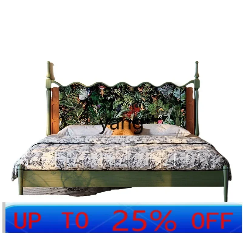 

LTT ретро главная спальня из цельного дерева двуспальная кровать High Sense новая китайская белая мягкая сумка-кровать