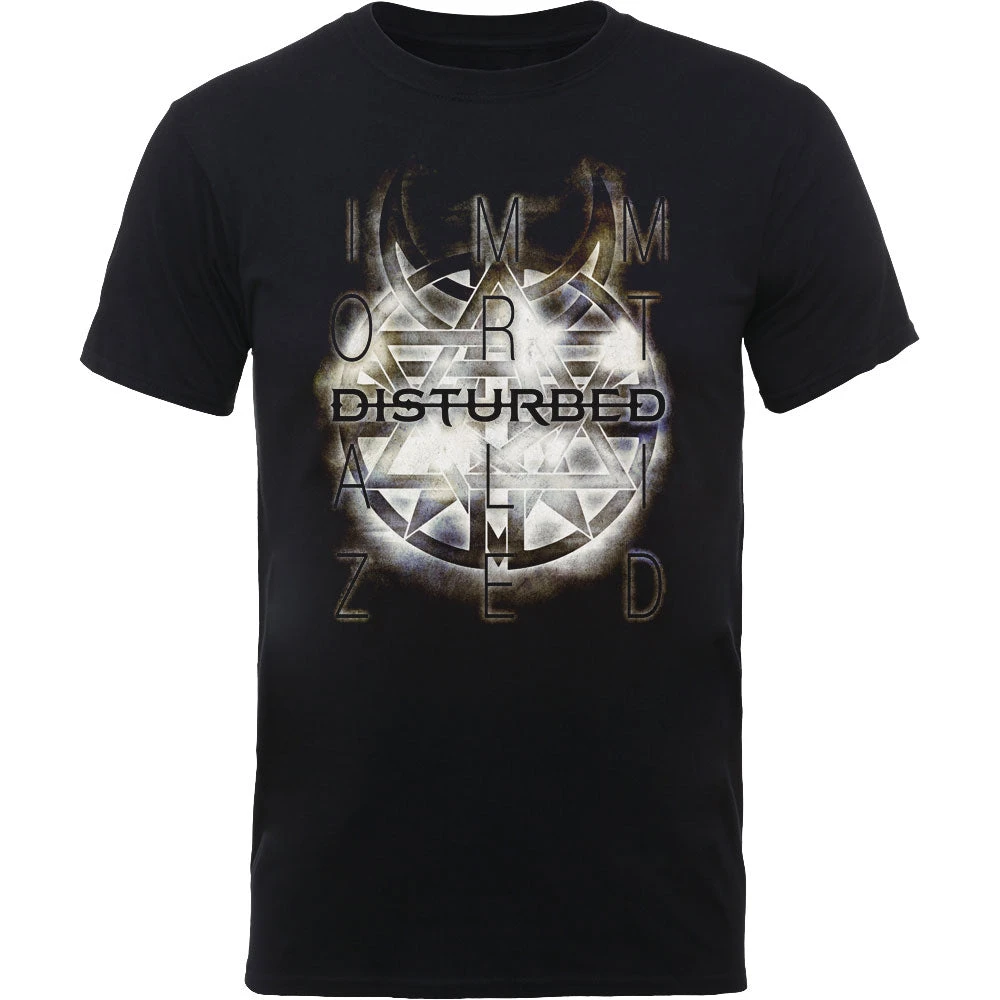 Asylum Disturbed Band T-Shirt Baumwolle Grafik-T-Shirt Herren Damen Sommer Streetwear – Detail 5