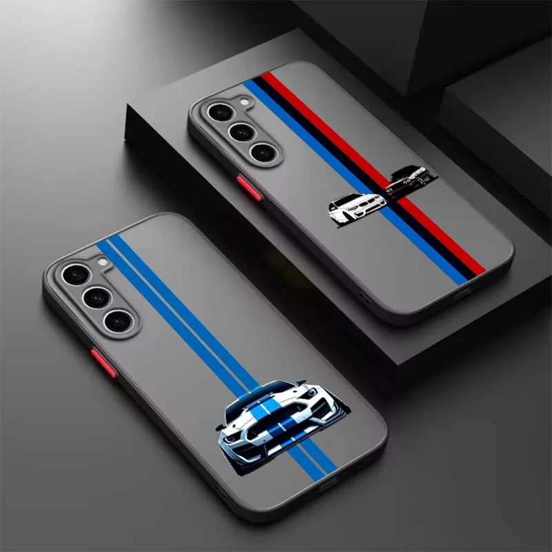 

Line Popular Number Cool Art For Samsung Galaxy S25 S24 S23 S22 S21 S20 S10 S9 Ultra Plus FE 5G Frosted Translucent Phone Case