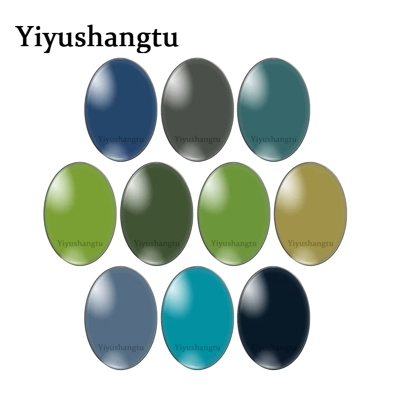 Gem emerald green Jewelry necklace  pure color 13x18mm/18x25mm/30x40mm Oval photo glass cabochon demo flat back Making findings