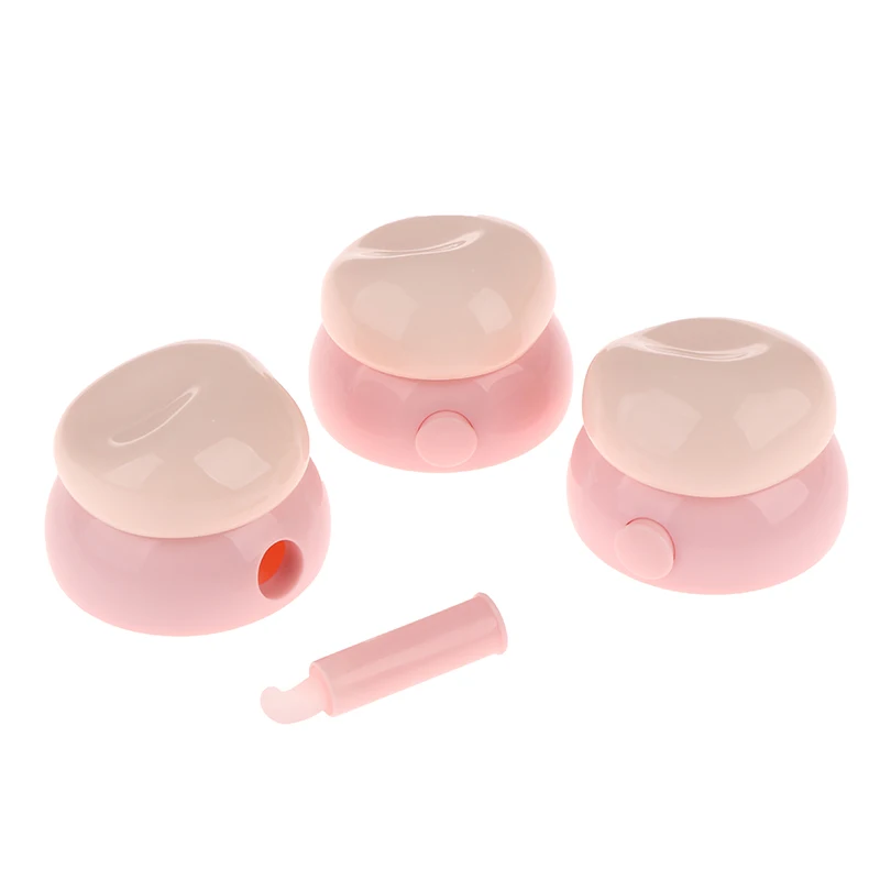 3.5g mini frasco vazio cosmético potes maquiagem recipiente de cuidados com a pele caixa de creme facial caixa de bálsamo labial com colher de silicone garrafas recarregáveis