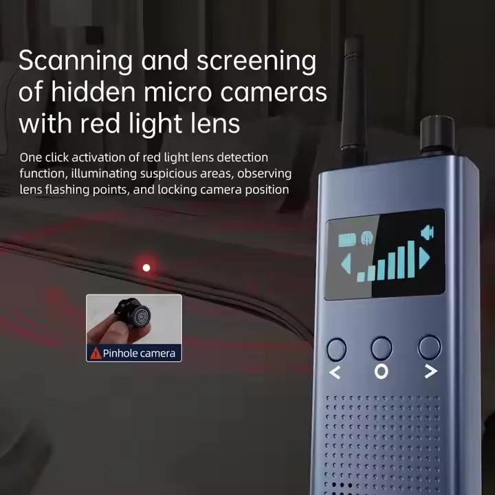 새로운 T19 프라이버시 가드: 6가지 모드 감지 - 무선/카메라/GPS 로케이터, 레이저 렌즈 스캔, 400mAh, 1.77인치 디스플레이