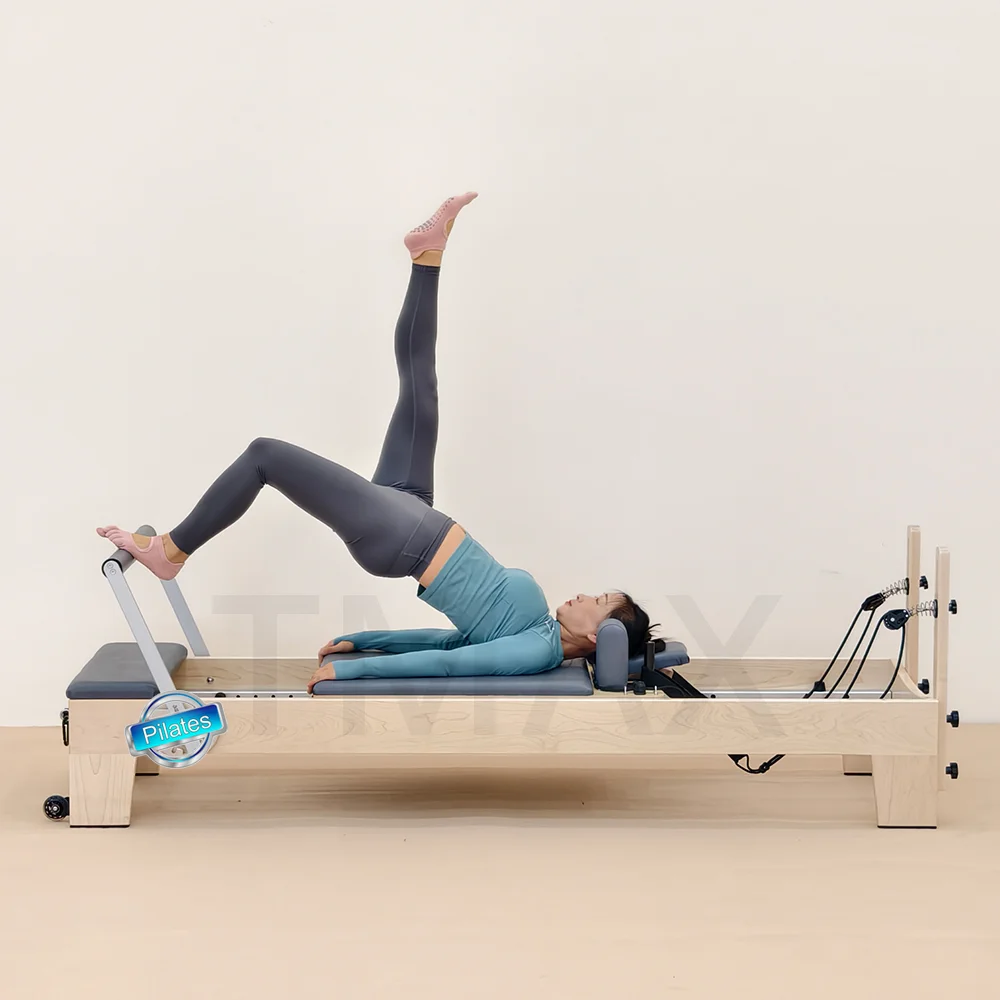 Tmax Pilates Equipment Commercial Use Maple Wood Pilates Reformer With Jumpboad And Sitting Box