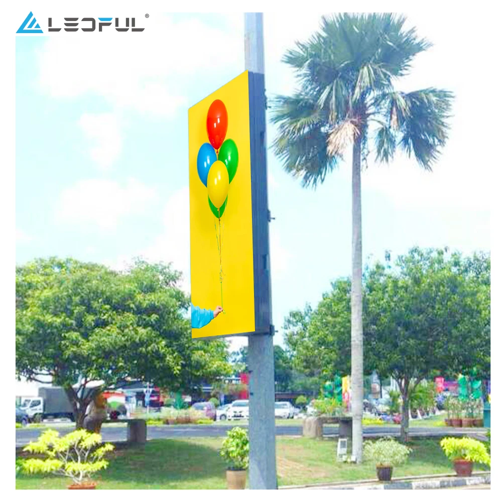 Customized Single and Double Side 4G Remote Control Wifi PC Wireless Control Outdoor Advertising Street Pole LED Screen