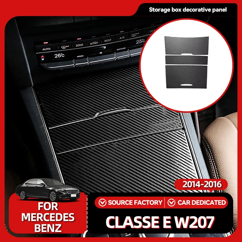 

Внутренние наклейки из нержавеющей стали, ящик для хранения центральной консоли, декоративная панель, накладка для Mercedes Benz E Class Coupe W207 20