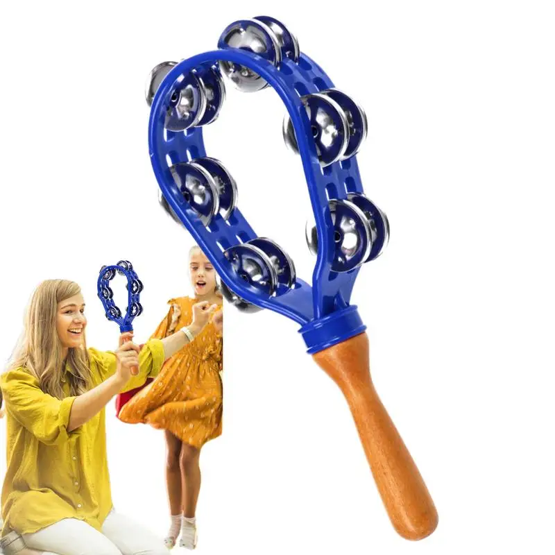 Tambourine For Adults Musical Tambourine Rustproof Waterproof Percussion Instrument Eco-Friendly Design