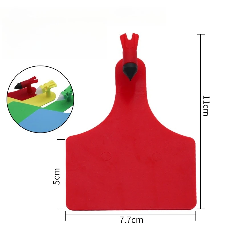 Large Thickened TPU Cow Ear Tag Veterinary Dairy Cattle Ear Tag Livestock Identification Tag