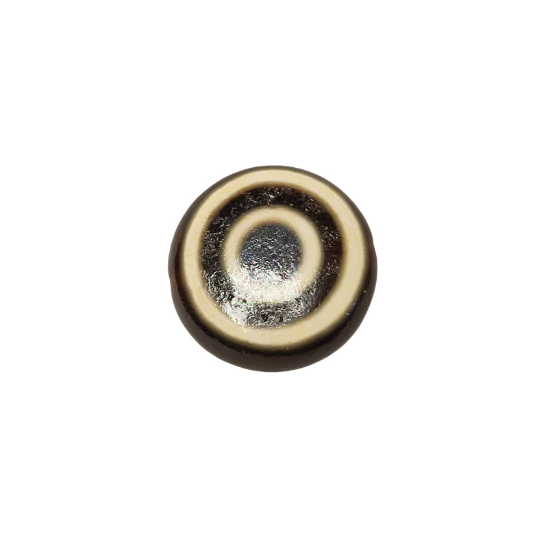 

Tibetan Double Sided Goat Eye Bead Caramel Eyes in the Eyes Totem Weathered Oily Pancake Shaped Agate Dzi Bead Free Shipping