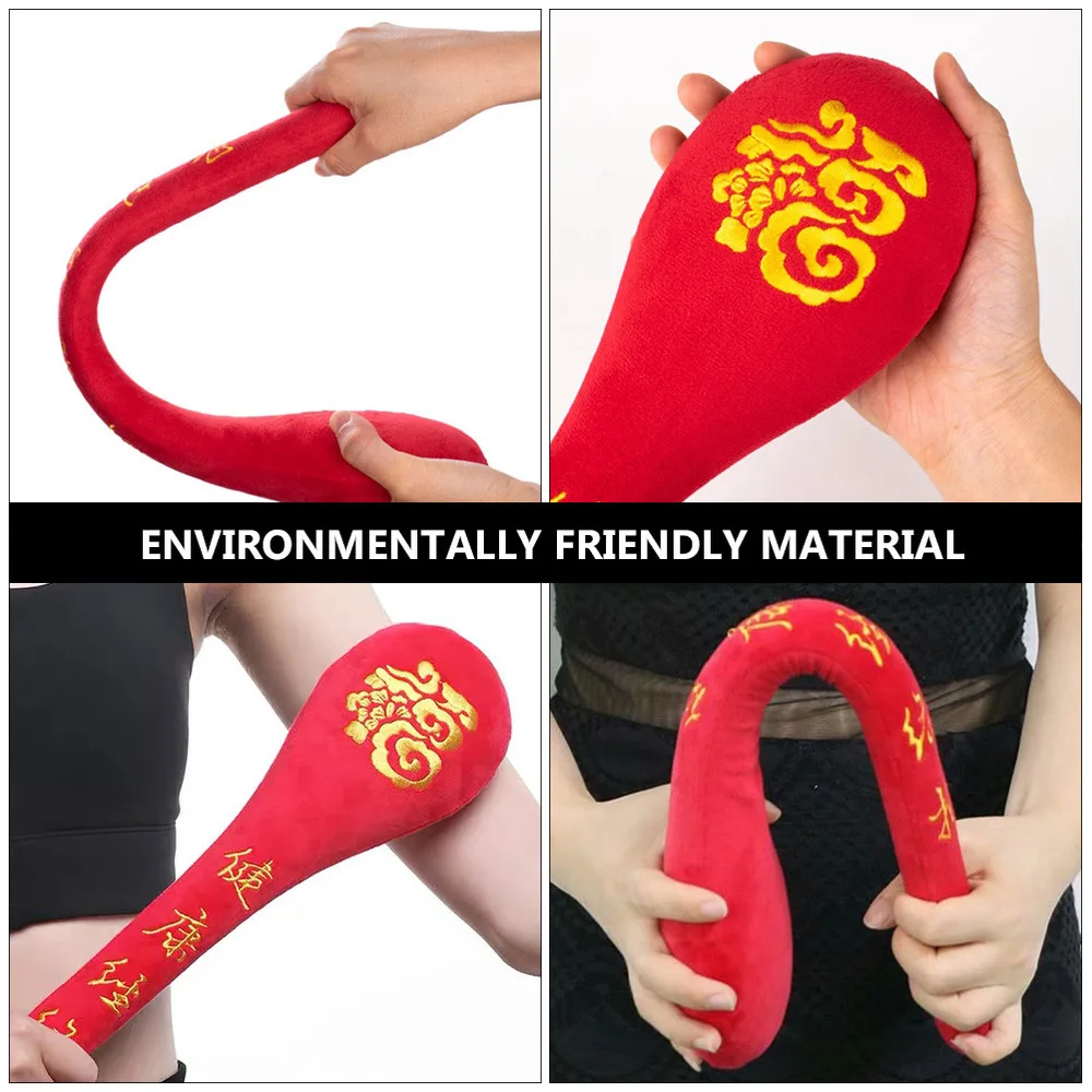 Tradition Chinese Fu Letter Hammer Pat Handheld Hammer Pat Cotton Massage Stick Acupoint Massager Therapy Meridian Pat