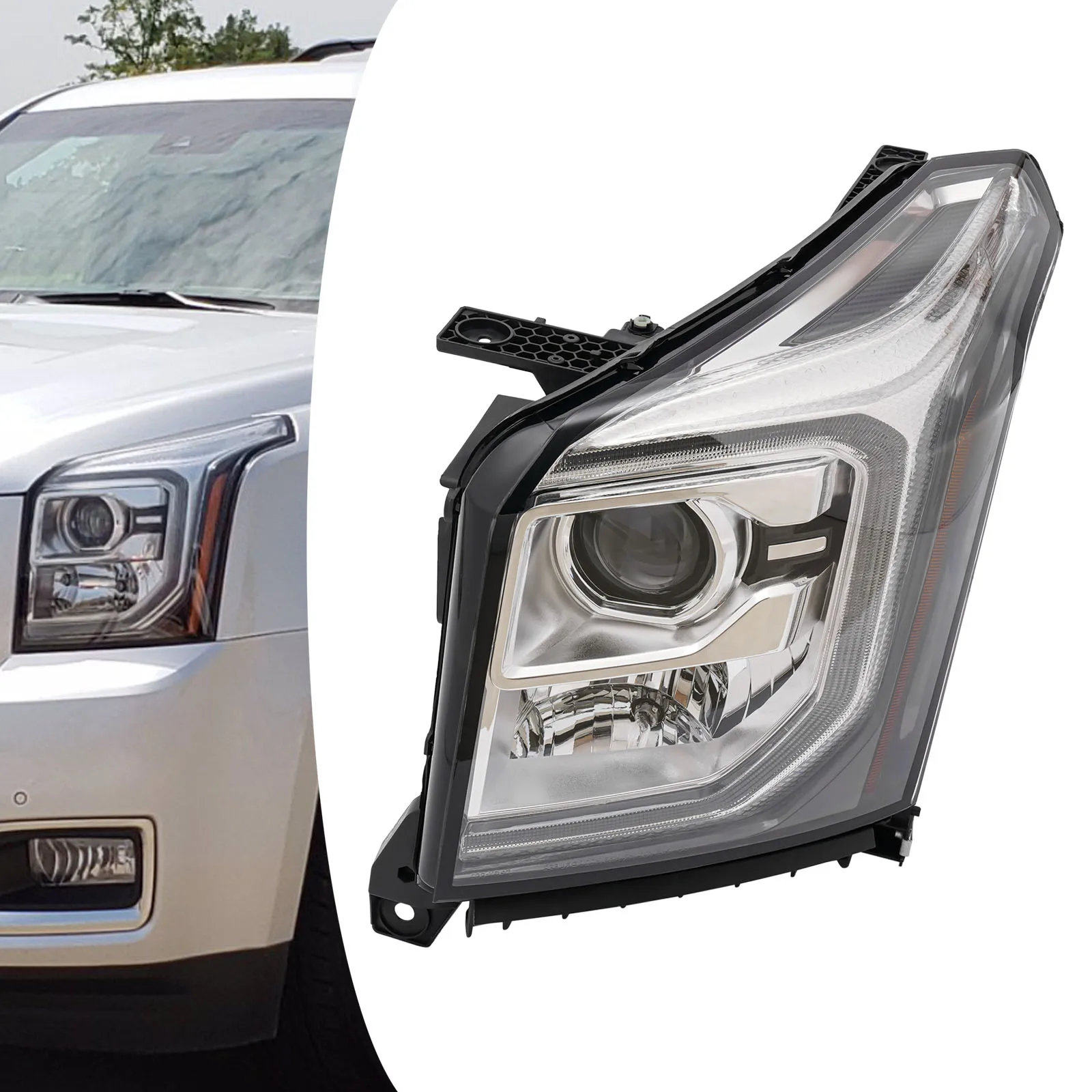 Left Driver Side HID/Xenon Headlight Headlamp For 2015-2020 GMC Yukon / Yukon XL OEM 84294009