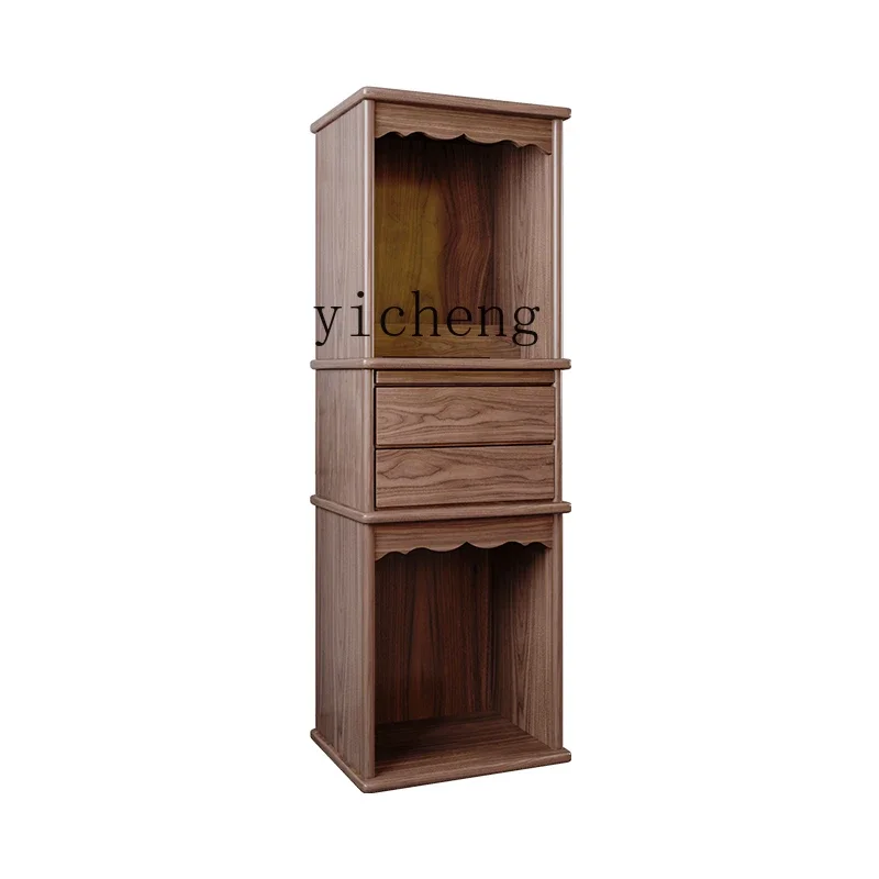 YY Solid Wood Avalokitesvara Buddha Cabinet Household Altar Living Room God of Wealth Cabinet