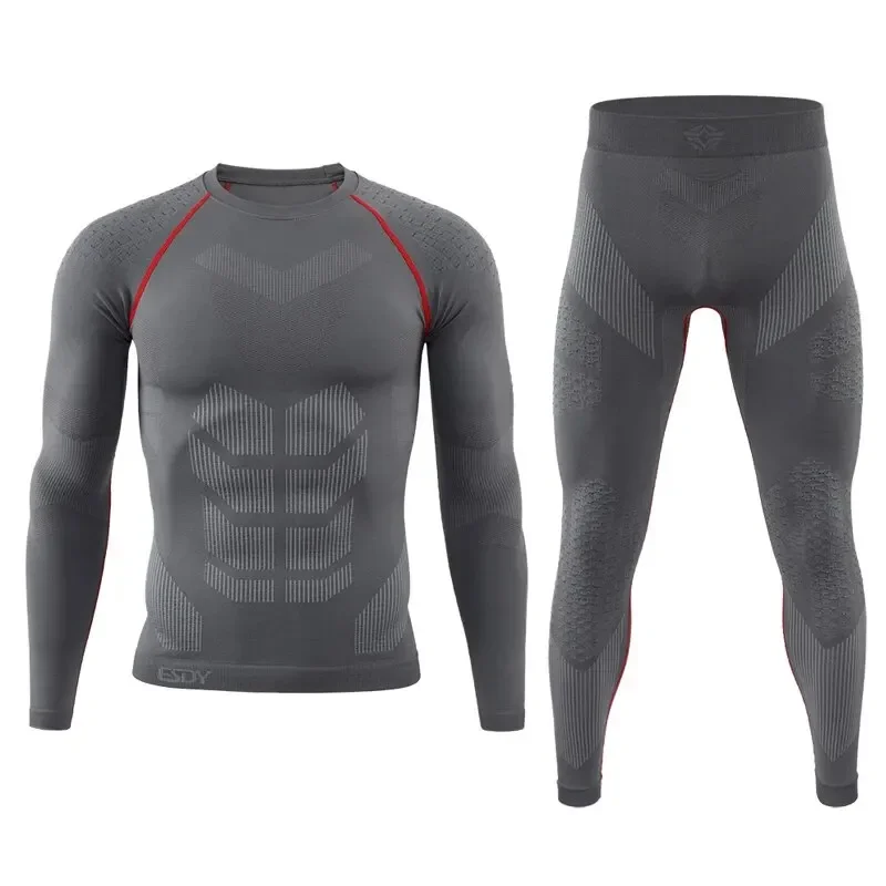 Men Sports Tactical Underwear Sets Fitness Running Tracksuits Breathable Quick Drying Clothing Sweatwicking Sports Clothing