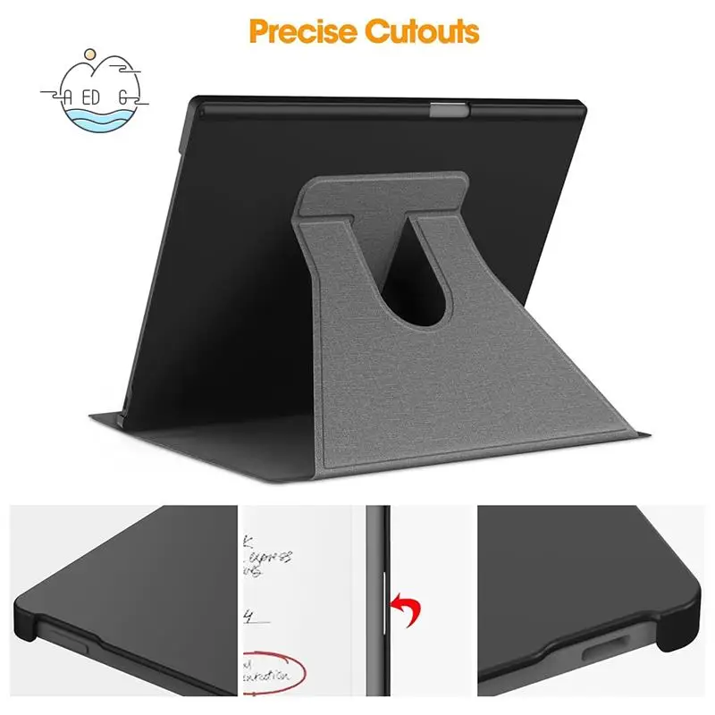 

AED6-Case For Remarkable Paper Pro 11.8 Inch Protective Case With Pencil Holder-360°Rotating Protective Stand Cover