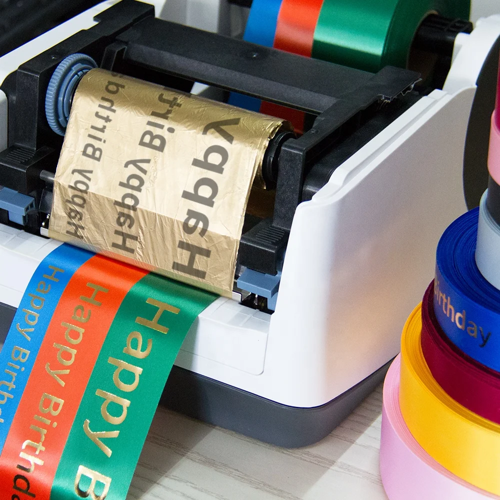 N-mark Christmas Gift Packing Ribbon Printer Satin Thermal Transfer Printing Machine Award-winning Technology Automated Print