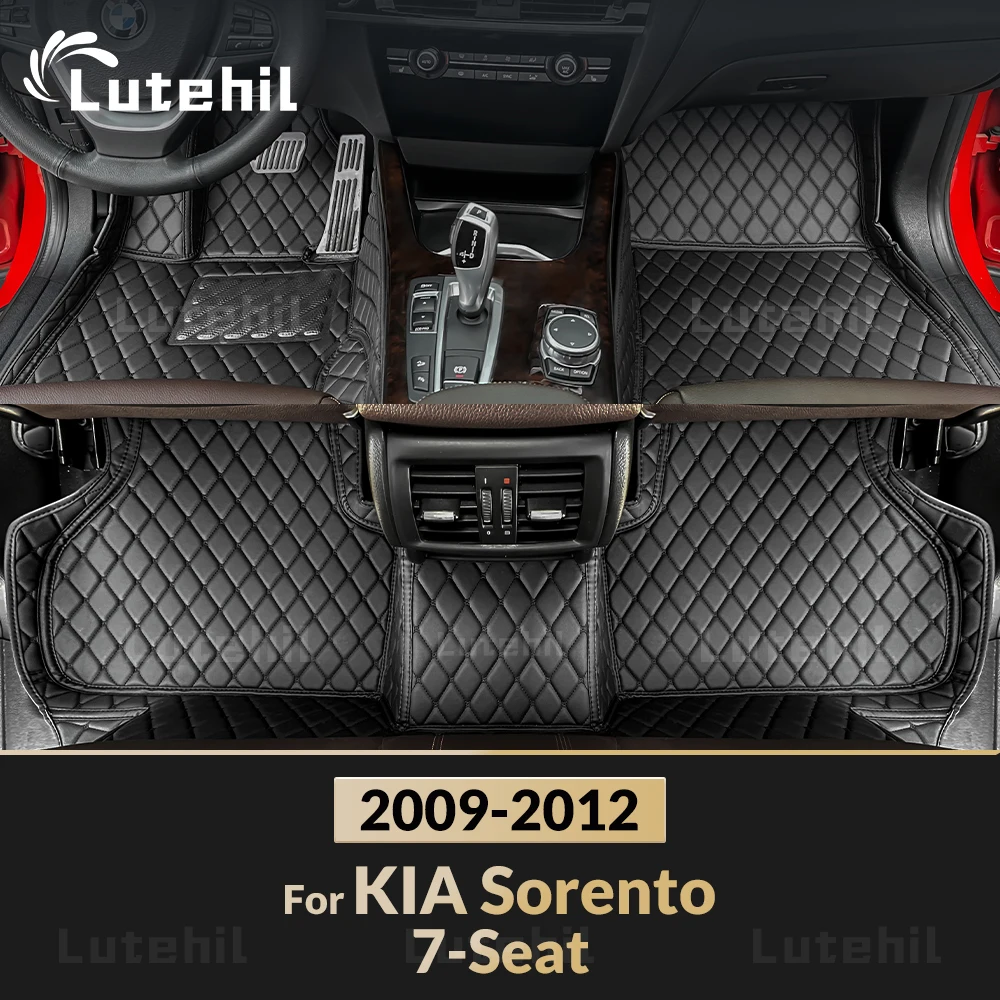 

Автомобильные коврики Lutehil для Kia Sorento 7 мест 2009 2010 2011 2012, пользовательские подушечки для ног, автомобильный ковер, аксессуары для интерьера