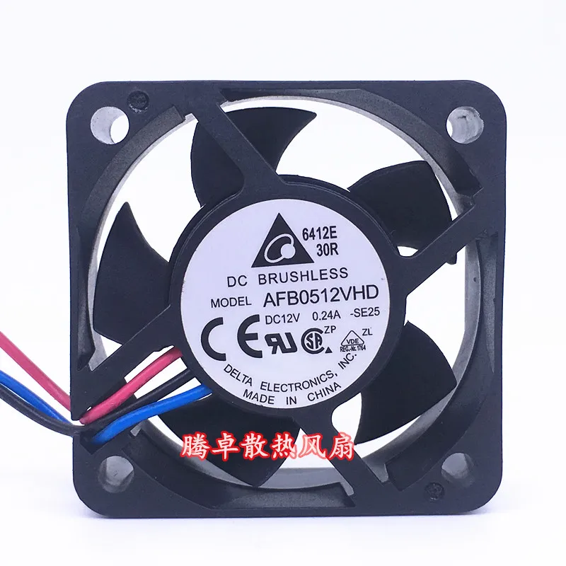 

Delta Electronics AFB0512VHD DC 12 В 0,24 А 50x50x20 мм 3-проводной охлаждающий вентилятор